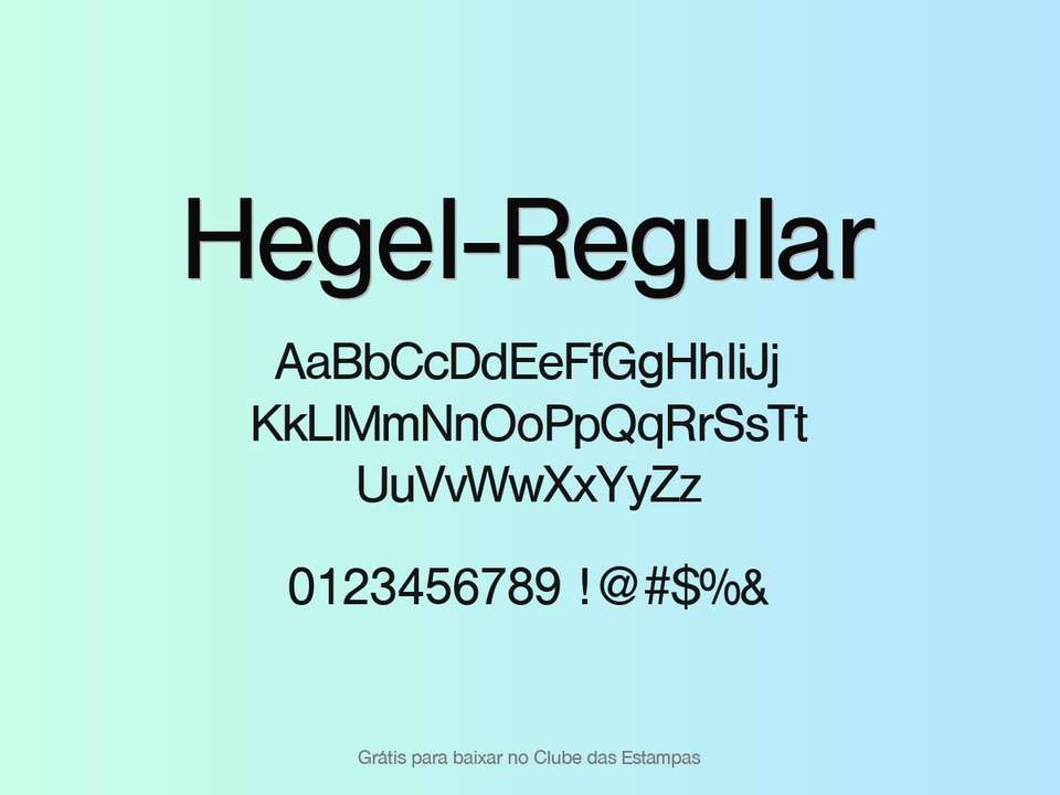 Fonte Hegel Regular Grátis Para Baixar