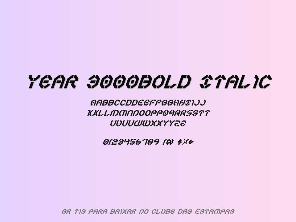 Fonte Year 3000bold Italic Grátis Para Baixar