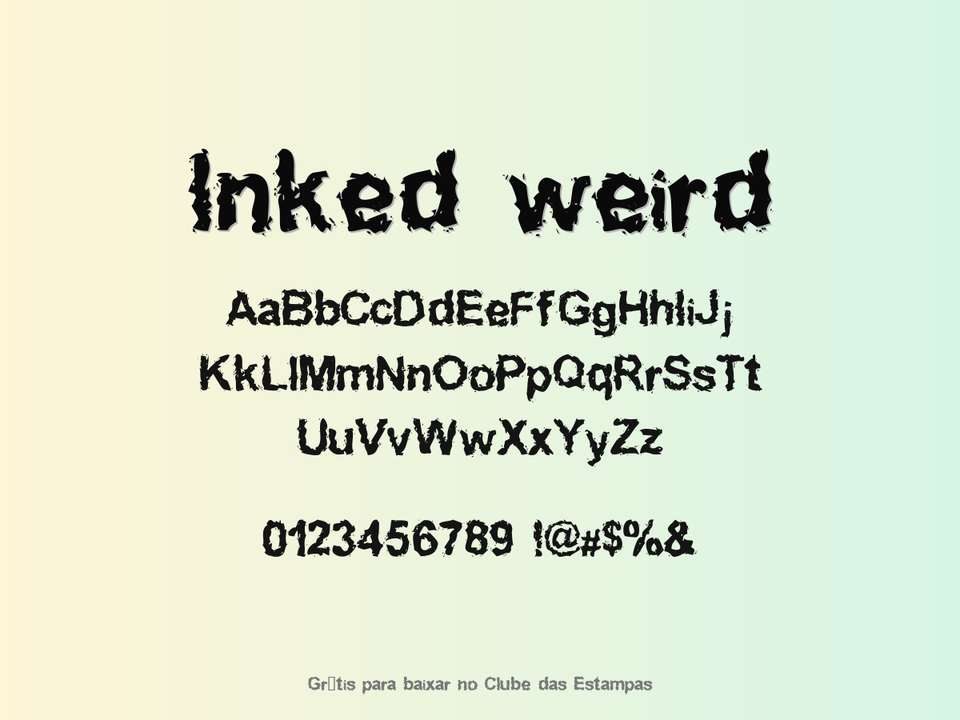 Fonte Inked Weird Grátis Para Baixar