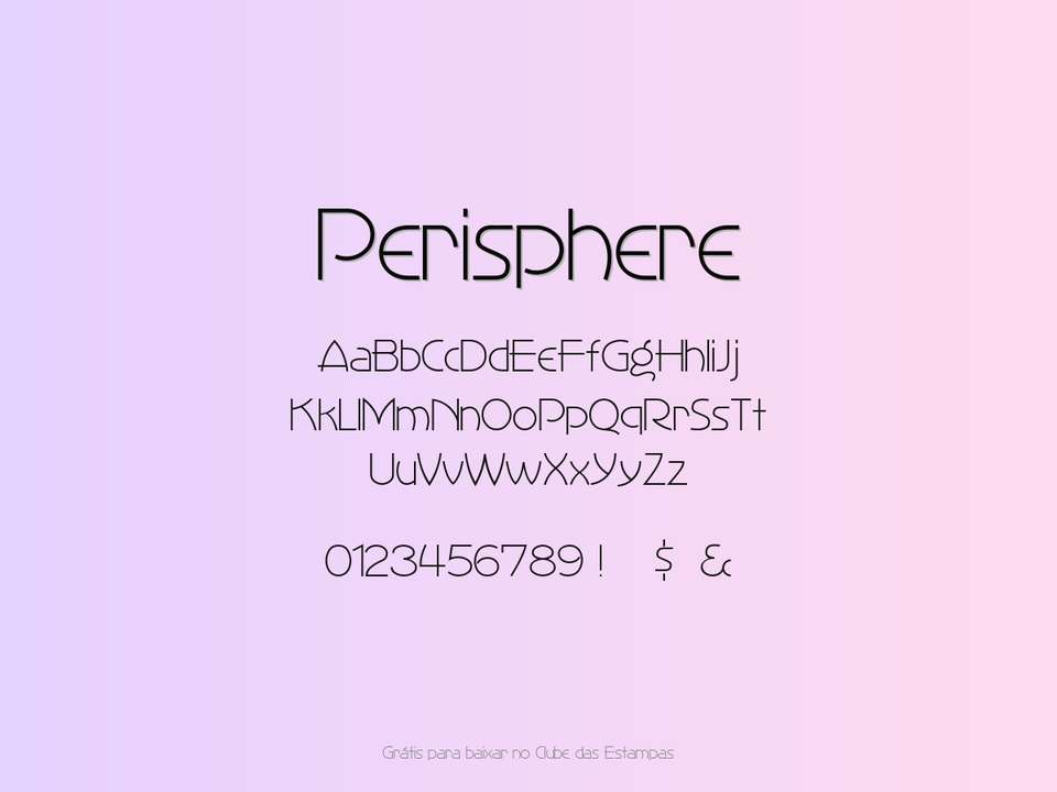Fonte Perisphere Grátis Para Baixar