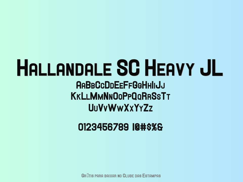 Fonte Hallandale Sc Heavy Jl Grátis Para Baixar