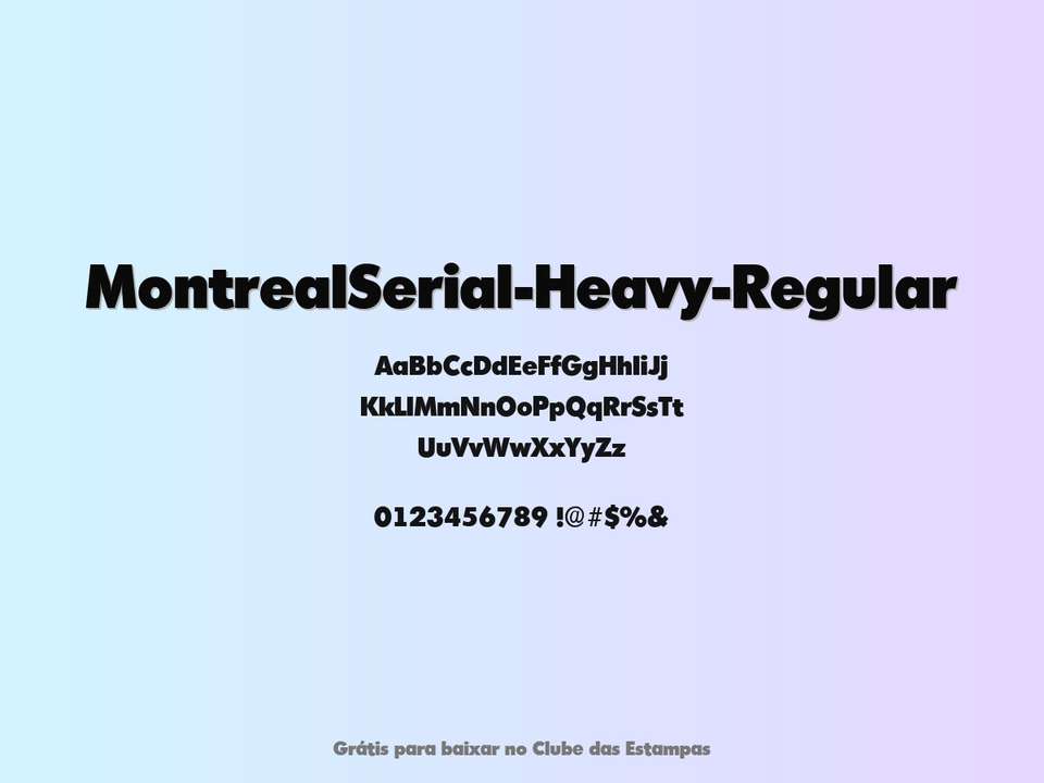 Fonte Montrealserial Heavy Regular Grátis Para Baixar