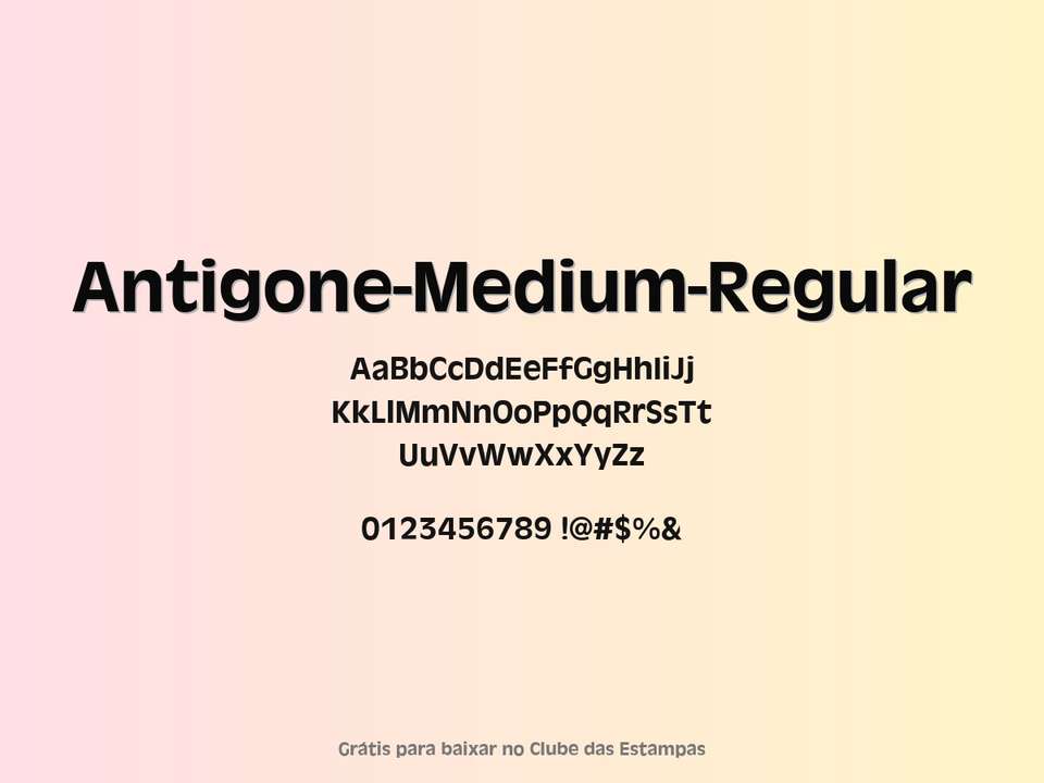 Fonte Antigone Medium Regular Grátis Para Baixar