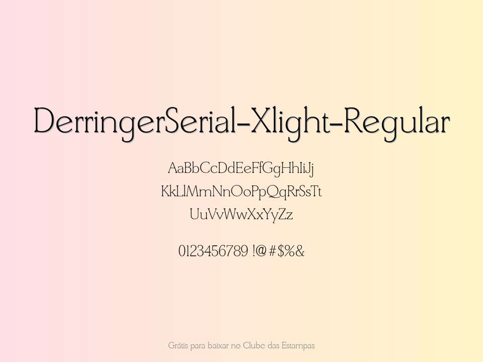 Fonte Derringerserial Xlight Regular Grátis Para Baixar