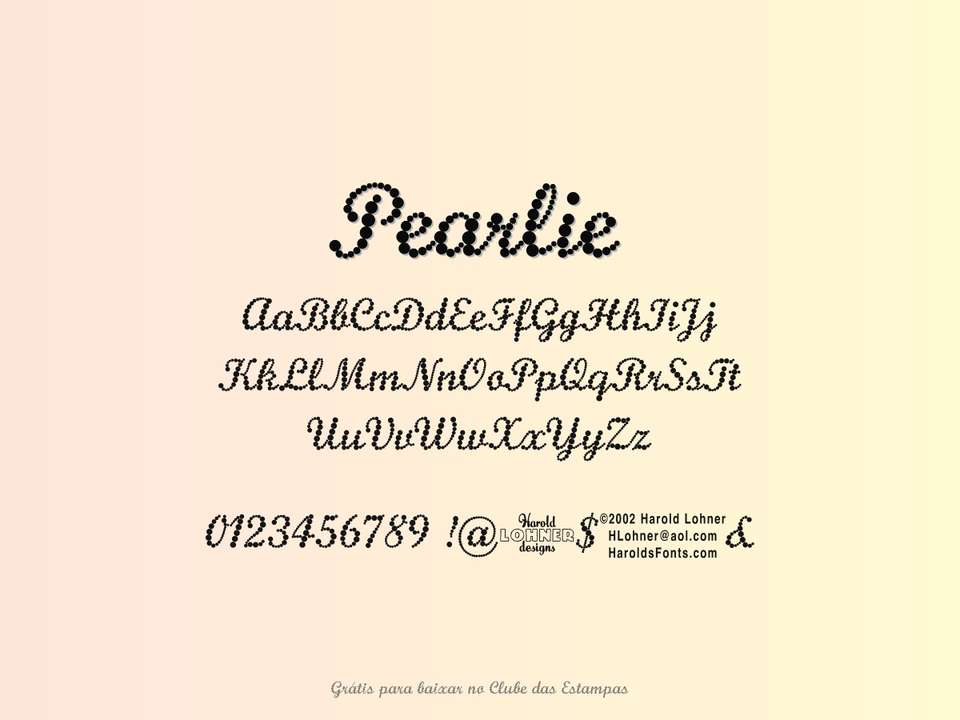 Fonte Pearlie Grátis Para Baixar