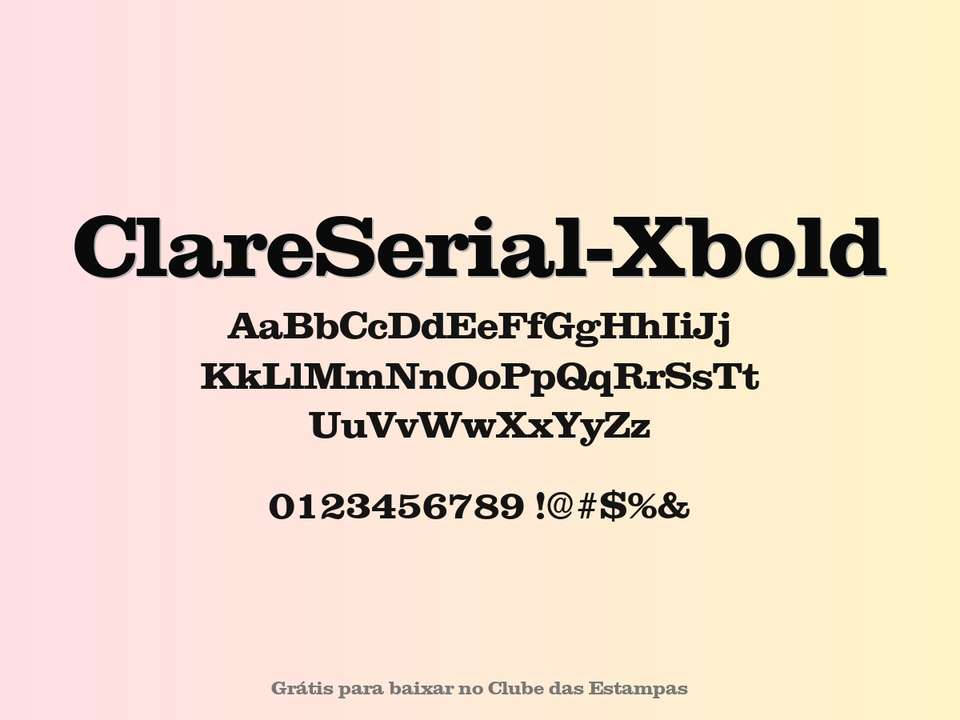 Fonte Clareserial Xbold Grátis Para Baixar