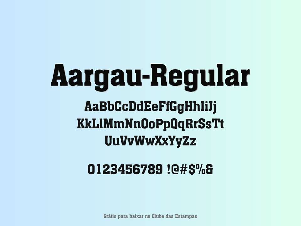 Fonte Aargau Regular Grátis Para Baixar