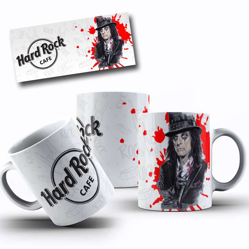 Arte Para Caneca Alice Cooper Hard Rock Cafe 12
