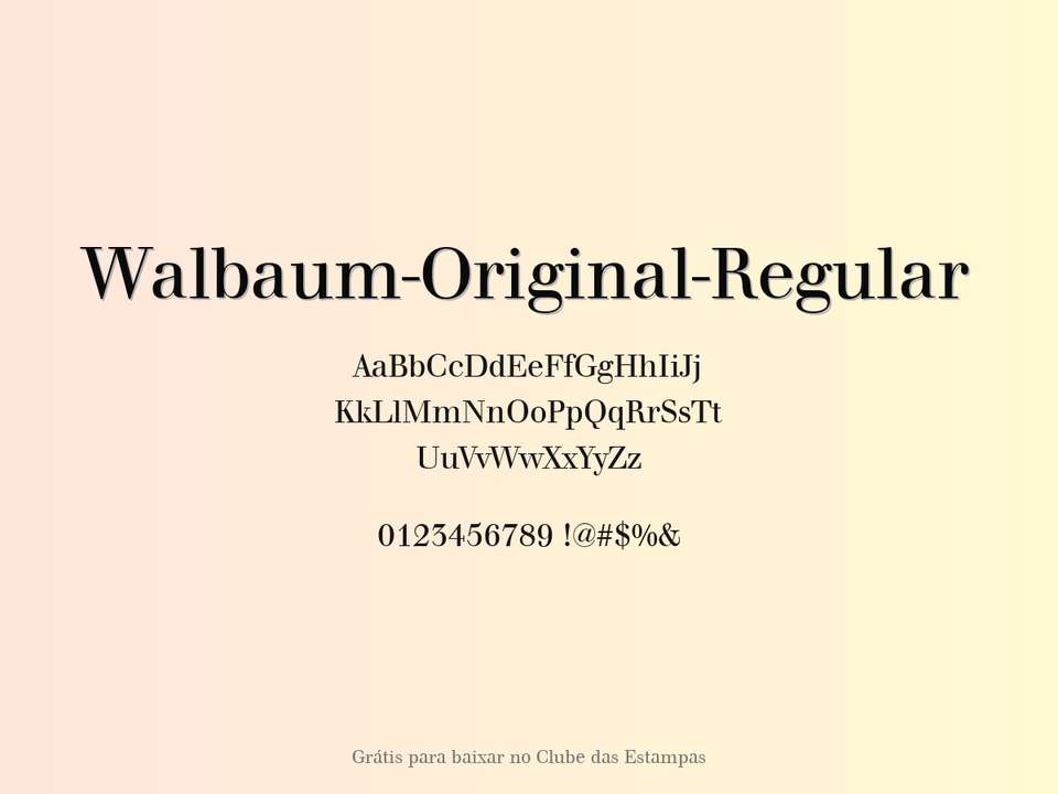 Fonte Walbaum Original Regular Grátis Para Baixar