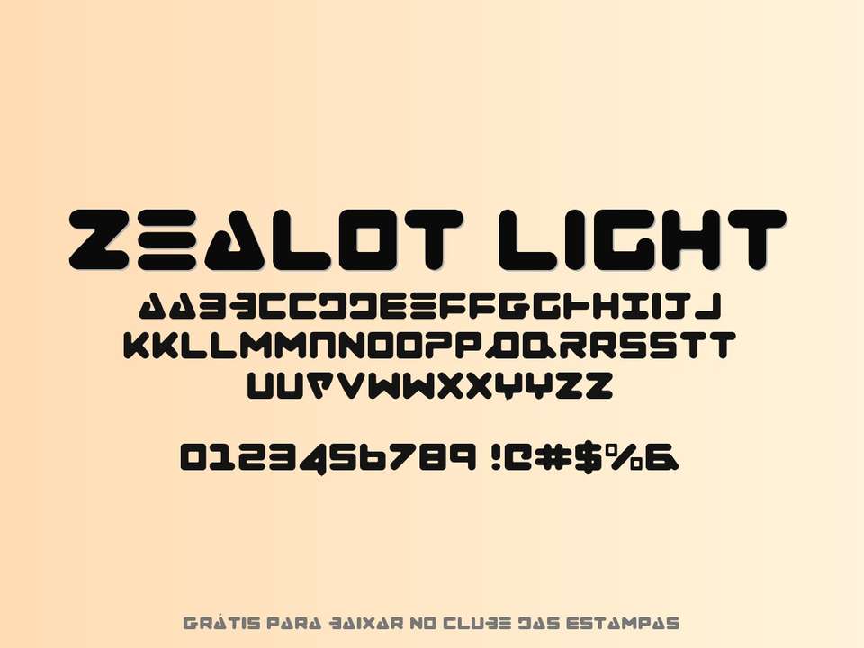 Fonte Zealot Light Grátis Para Baixar