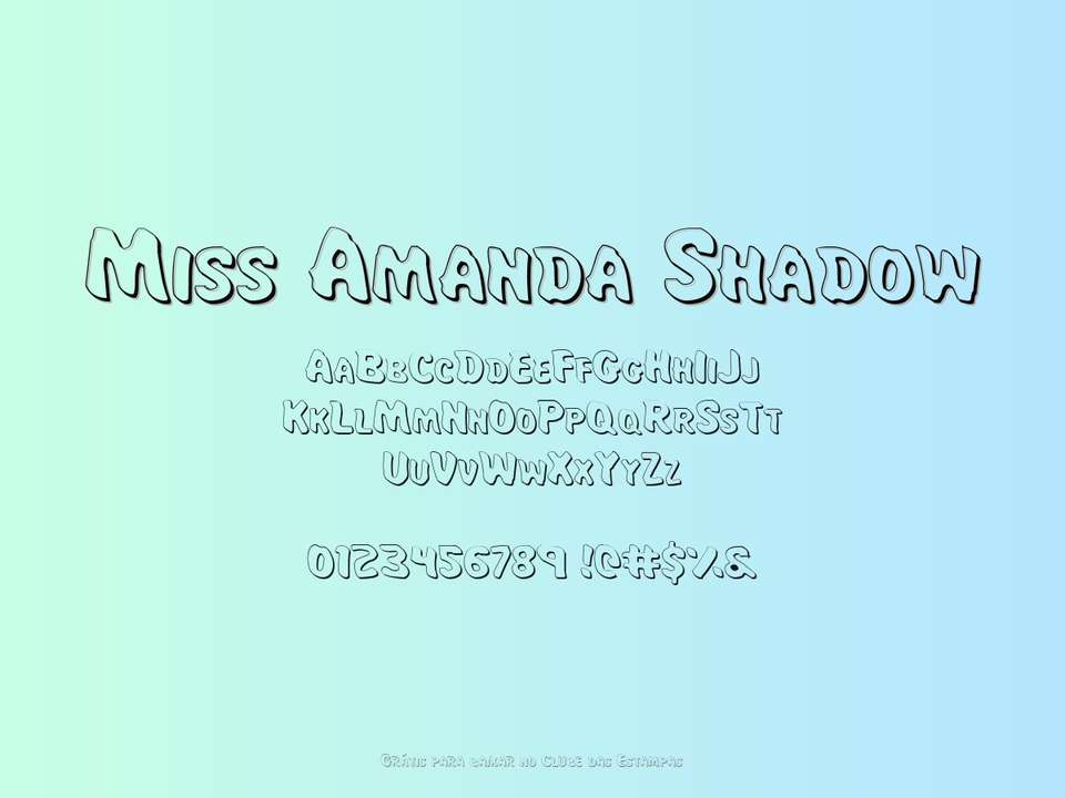 Fonte Miss Amanda Shadow Grátis Para Baixar