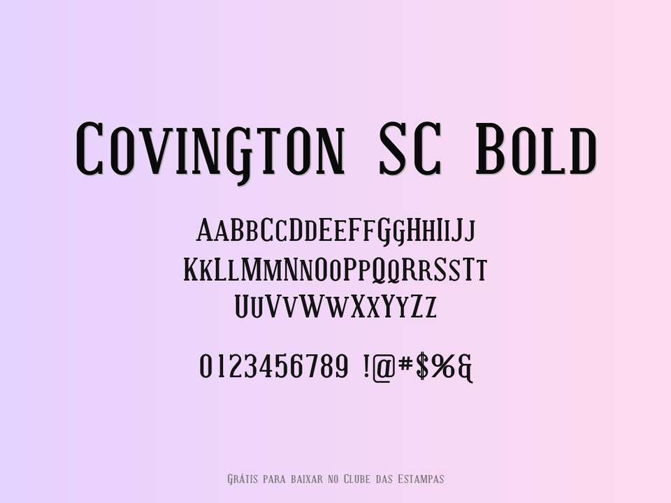 Fonte Covington Sc Bold Grátis Para Baixar