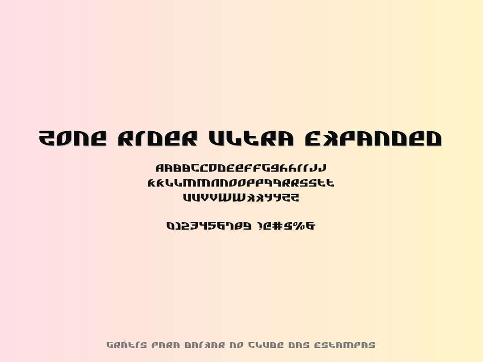 Fonte Zone Rider Ultra Expanded Grátis Para Baixar