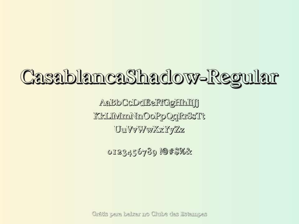 Fonte Casablancashadow Regular Grátis Para Baixar
