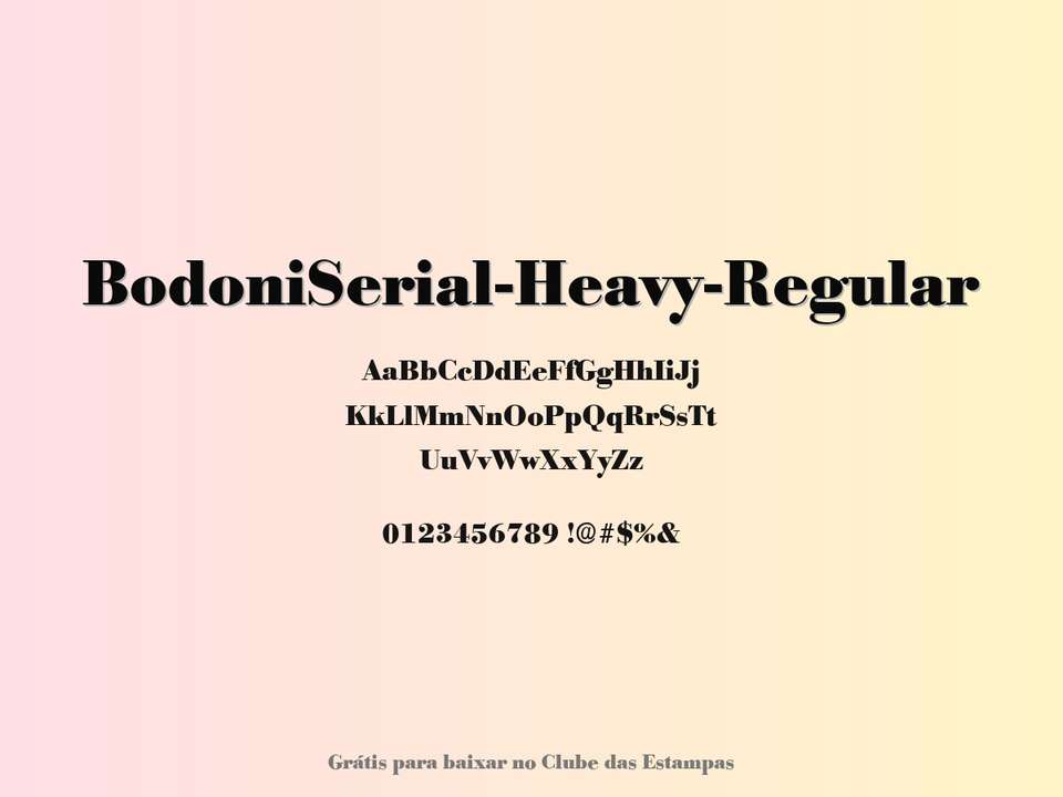 Fonte Bodoniserial Heavy Regular Grátis Para Baixar