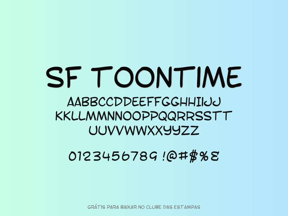 Fonte Sf Toontime Grátis Para Baixar