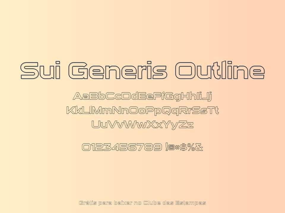 Fonte Sui Generis Outline Grátis Para Baixar