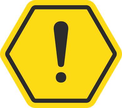 Sinal De Aviso Hexagonal Amarelo Segurança Png Grátis Para Baixar