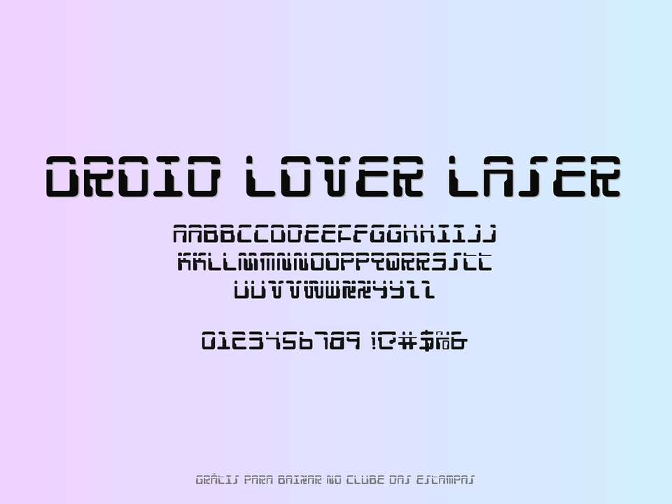 Fonte Droid Lover Laser Grátis Para Baixar