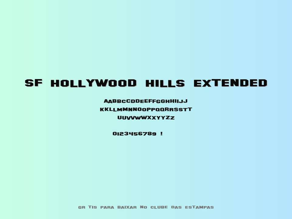 Fonte Sf Hollywood Hills Extended Grátis Para Baixar