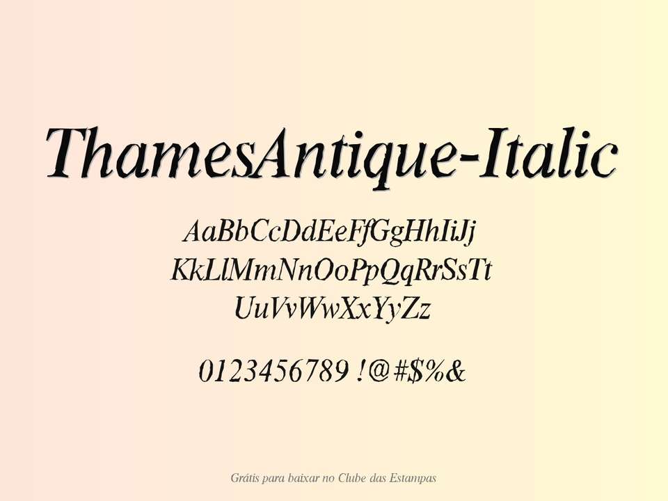 Fonte Thamesantique Italic Grátis Para Baixar