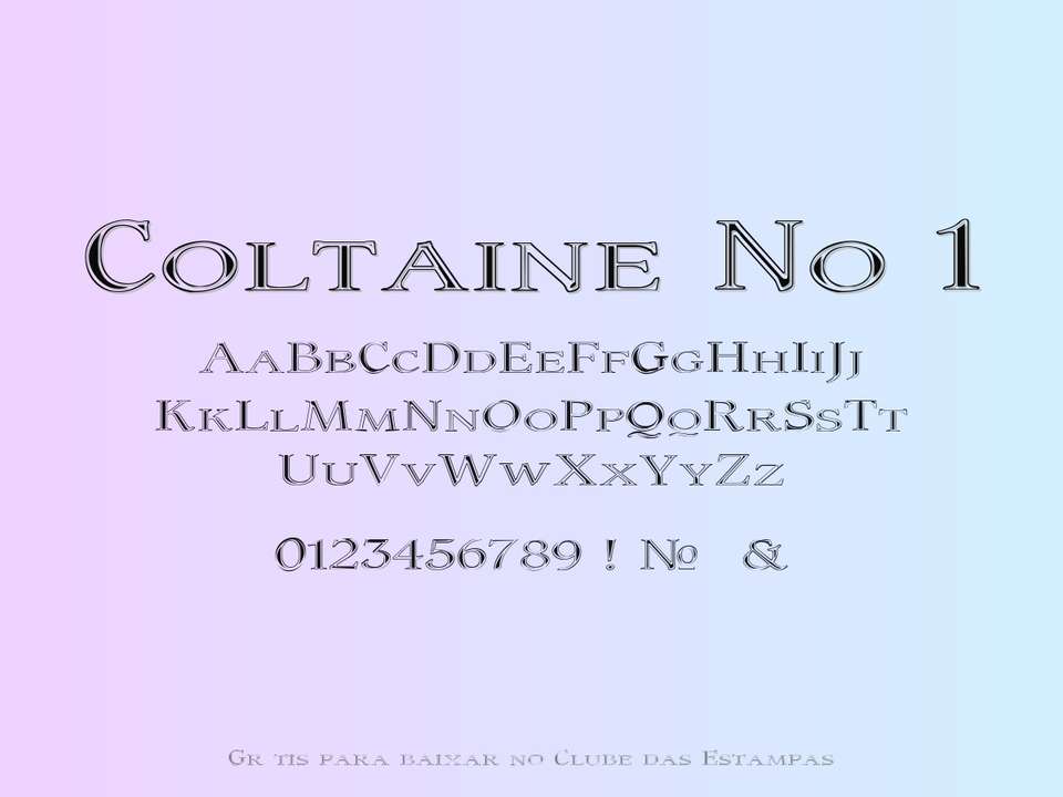 Fonte Coltaine No 1 Grátis Para Baixar