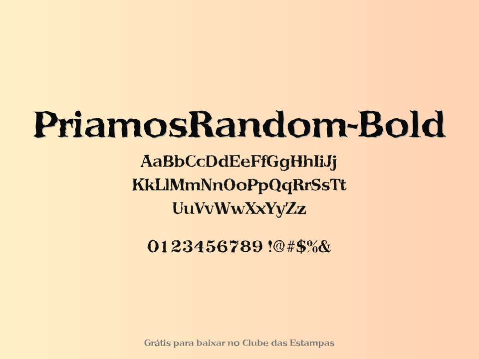 Fonte Priamosrandom Bold Grátis Para Baixar