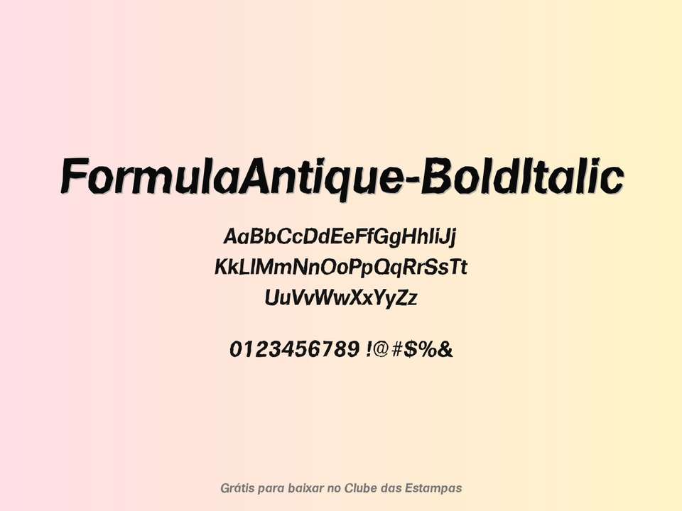 Fonte Formulaantique Bolditalic Grátis Para Baixar