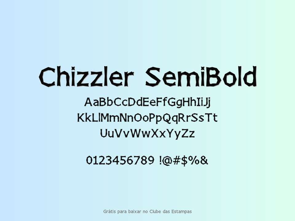 Fonte Chizzler Semibold Grátis Para Baixar