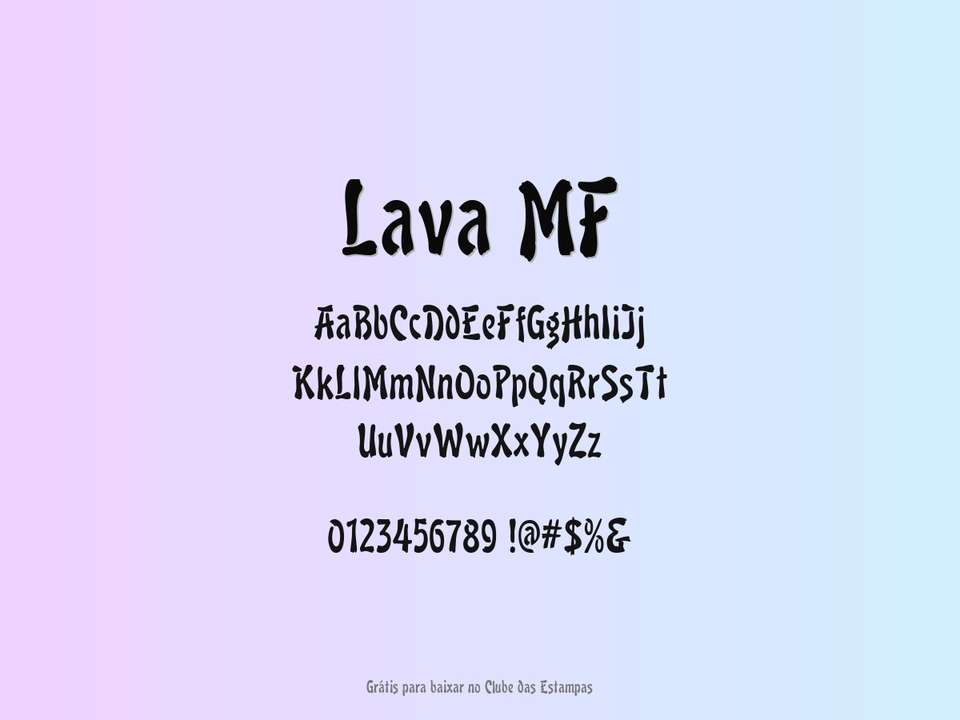 Fonte Lava Mf Grátis Para Baixar