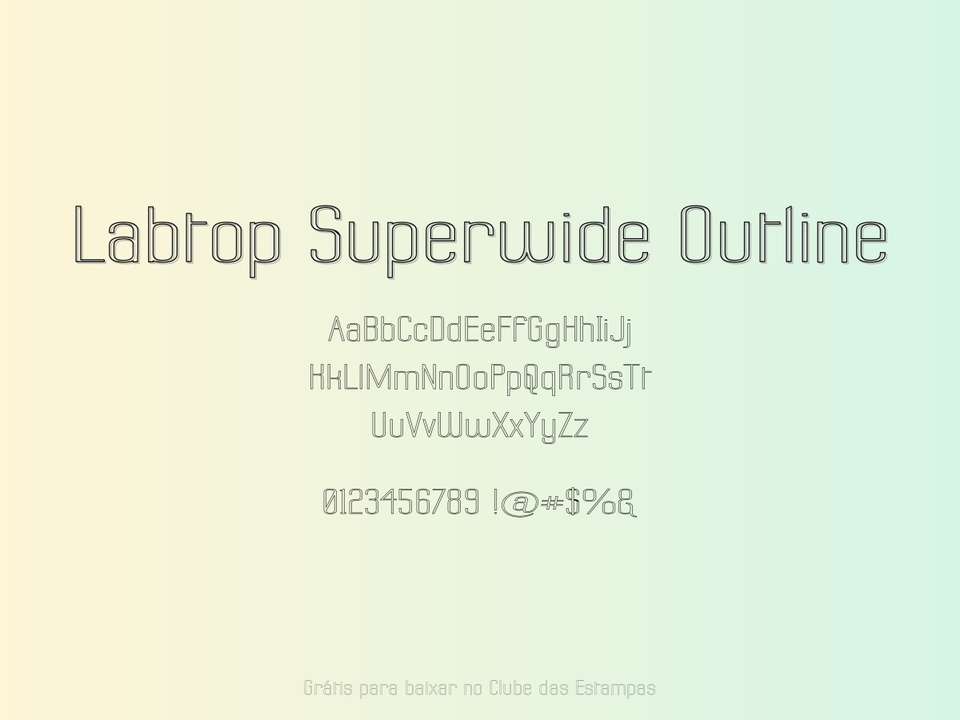 Fonte Labtop Superwide Outline Grátis Para Baixar