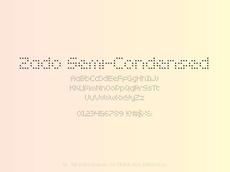 Fonte Zado Semi Condensed Grátis Para Baixar
