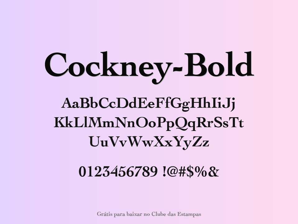 Fonte Cockney Bold Grátis Para Baixar