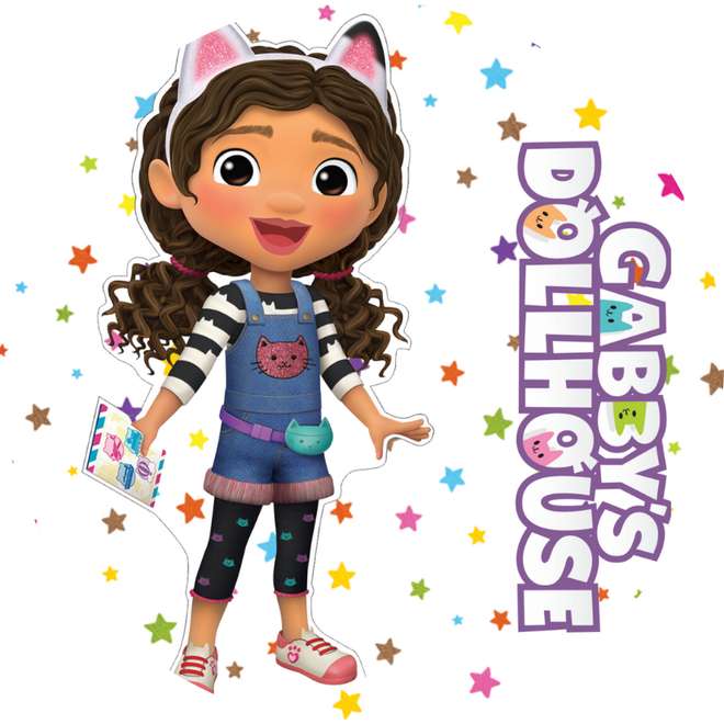 Ilustração Personagem Gabby's Dollhouse Desenho Animado Png Arte Para Caneca Grátis Pra Baixar