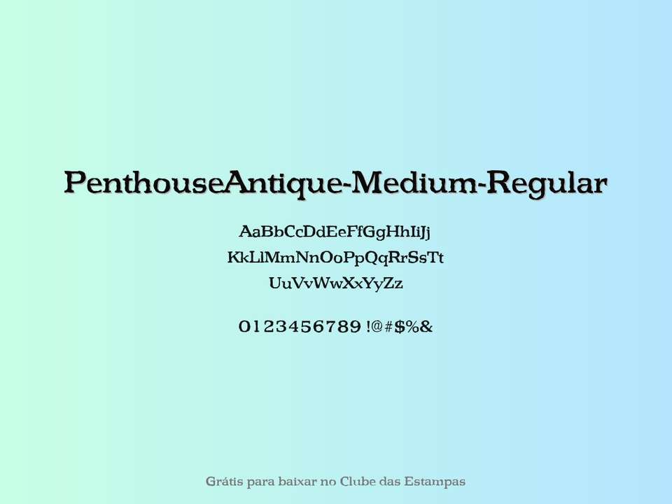 Fonte Penthouseantique Medium Regular Grátis Para Baixar