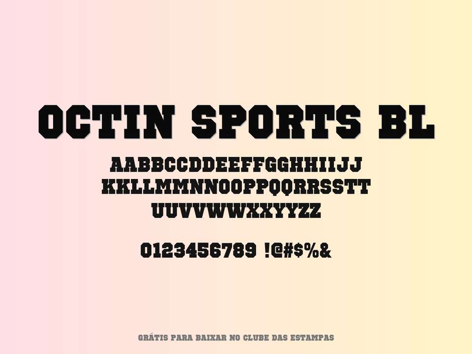 Fonte Octin Sports Bl Grátis Para Baixar