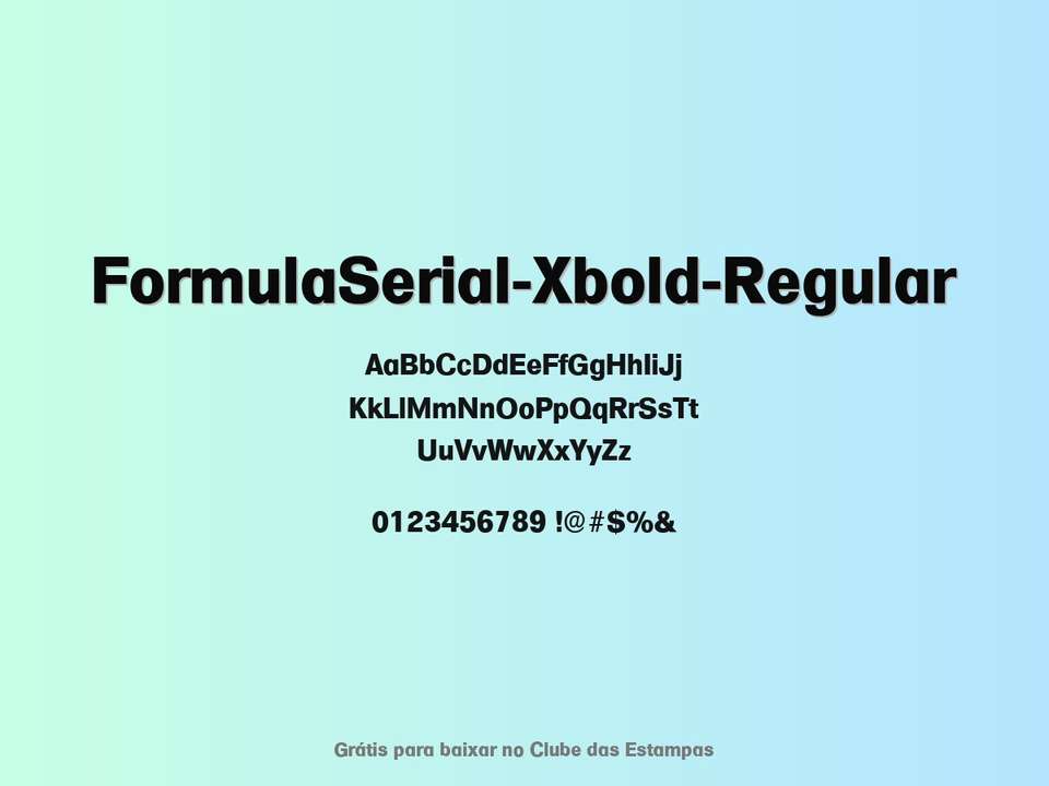 Fonte Formulaserial Xbold Regular Grátis Para Baixar