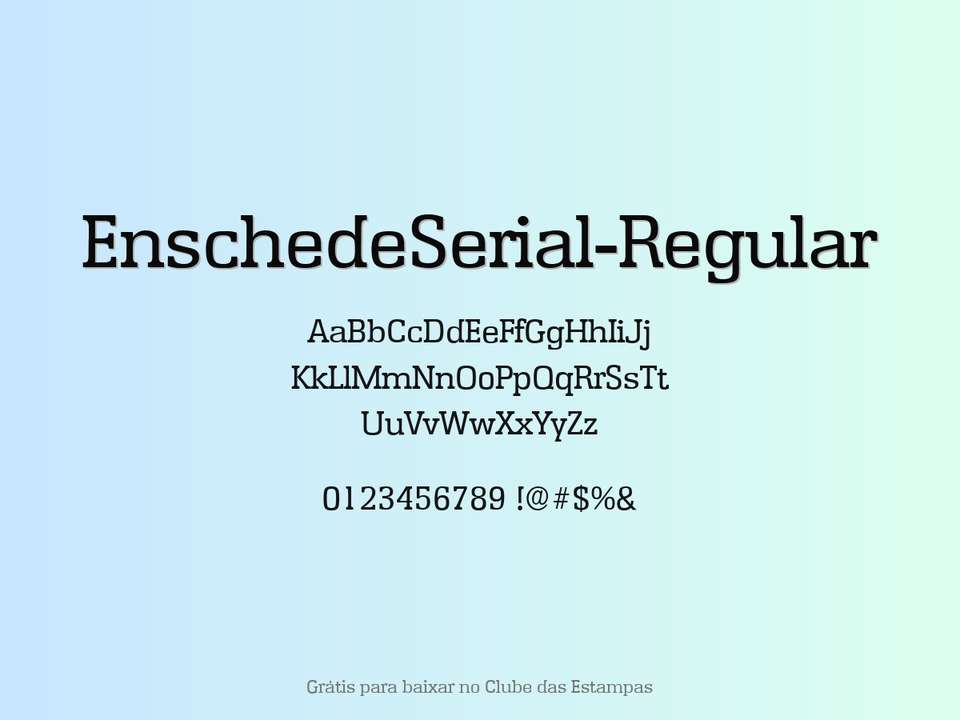 Fonte Enschedeserial Regular Grátis Para Baixar