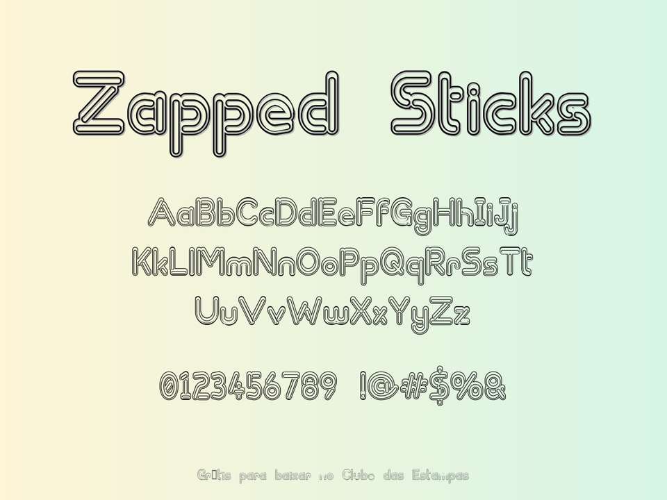 Fonte Zapped Sticks Grátis Para Baixar