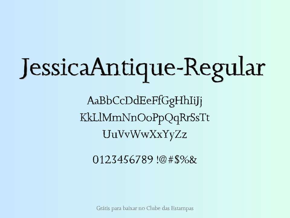 Fonte Jessicaantique Regular Grátis Para Baixar