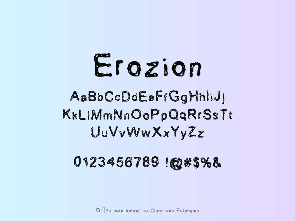 Fonte Erozion Grátis Para Baixar