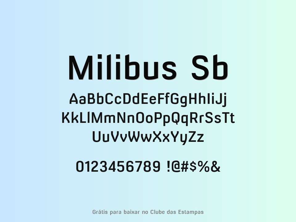 Fonte Milibus Sb Grátis Para Baixar