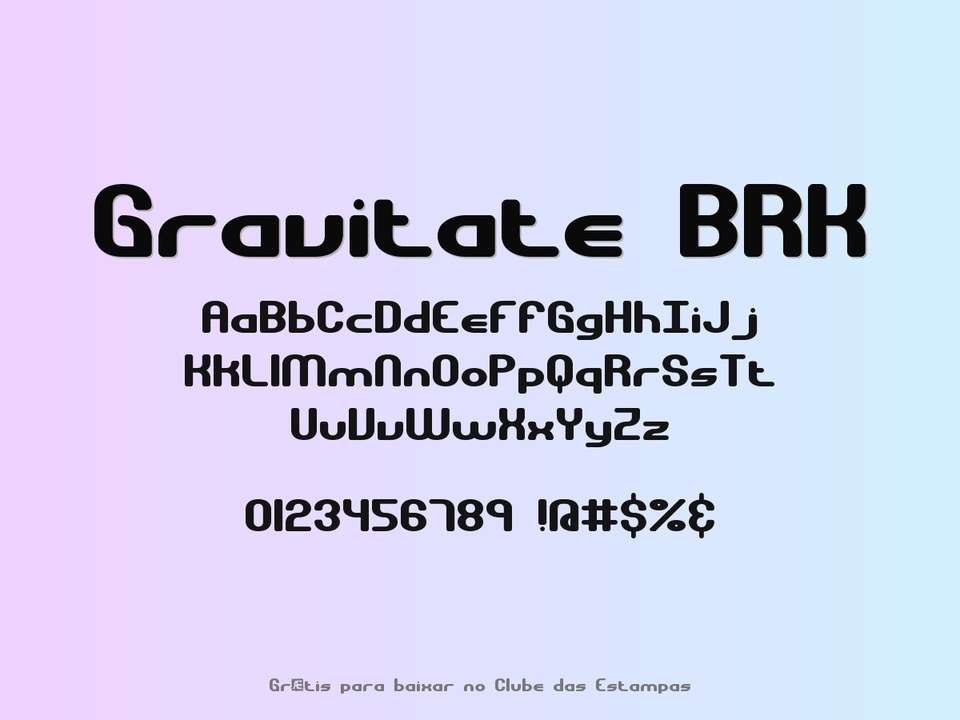 Fonte Gravitate Brk Grátis Para Baixar