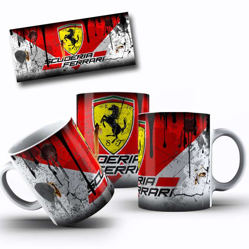 Arte Para Caneca Scuderia Ferrari Logo 44