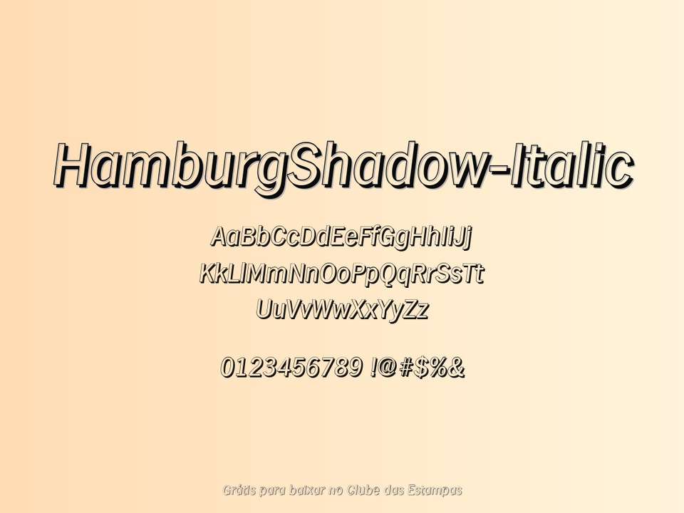 Fonte Hamburgshadow Italic Grátis Para Baixar