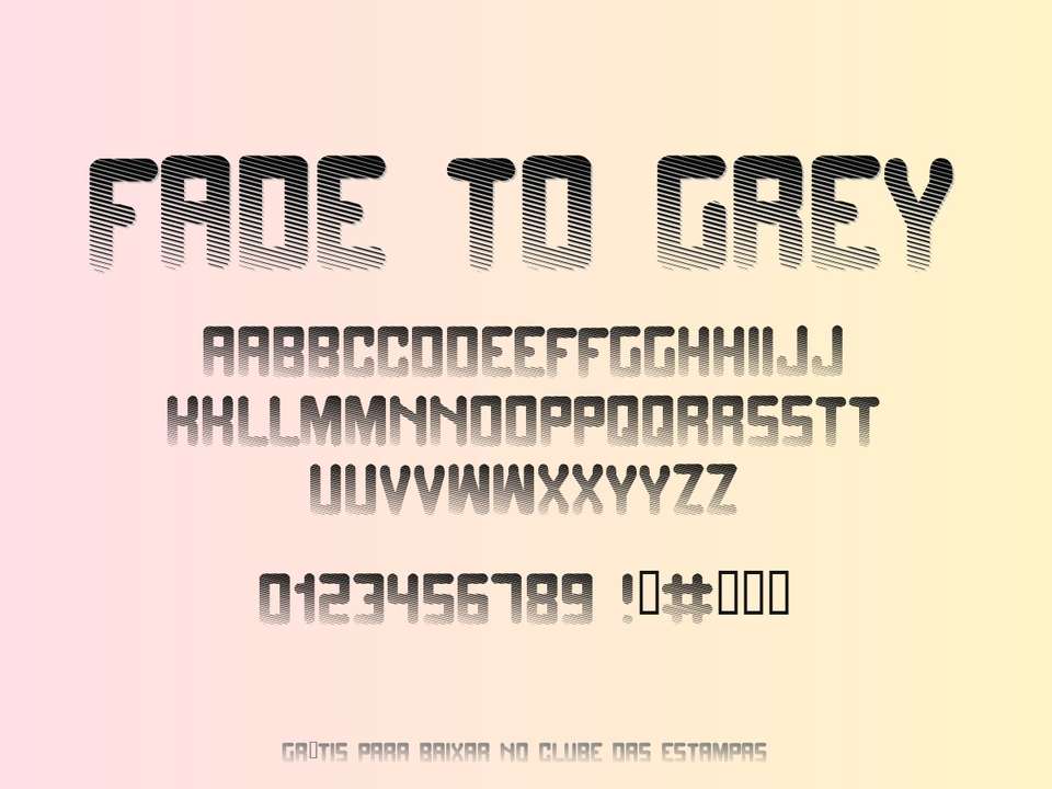 Fonte Fade To Grey Grátis Para Baixar