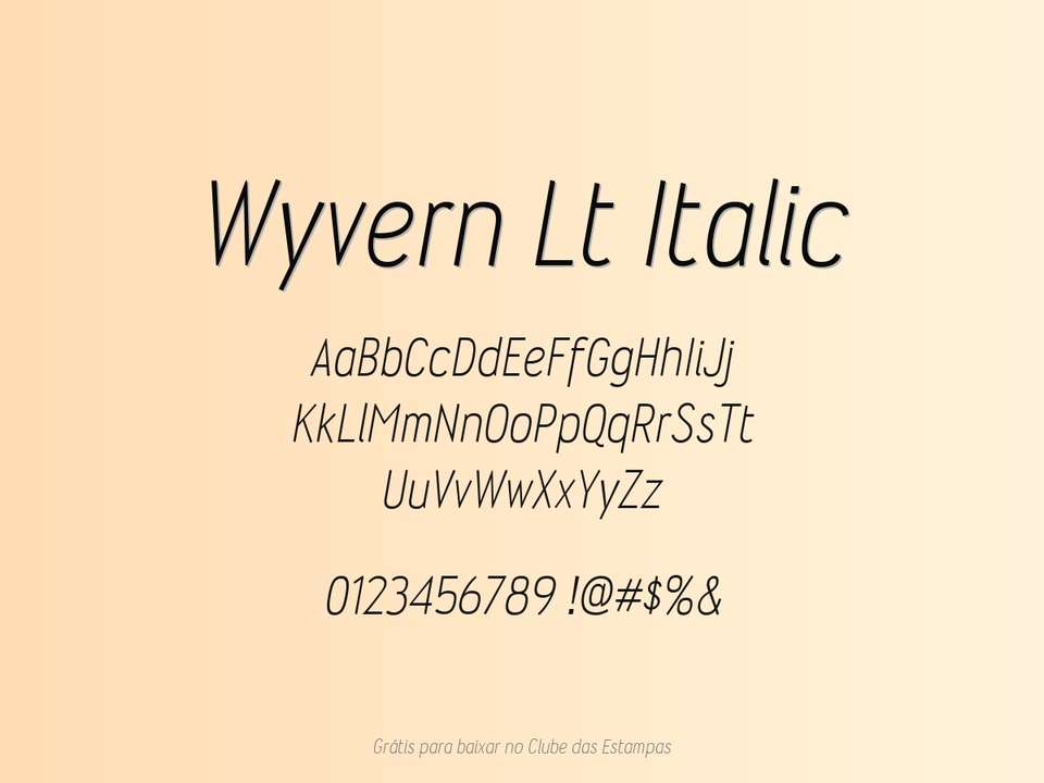Fonte Wyvern Lt Italic Grátis Para Baixar