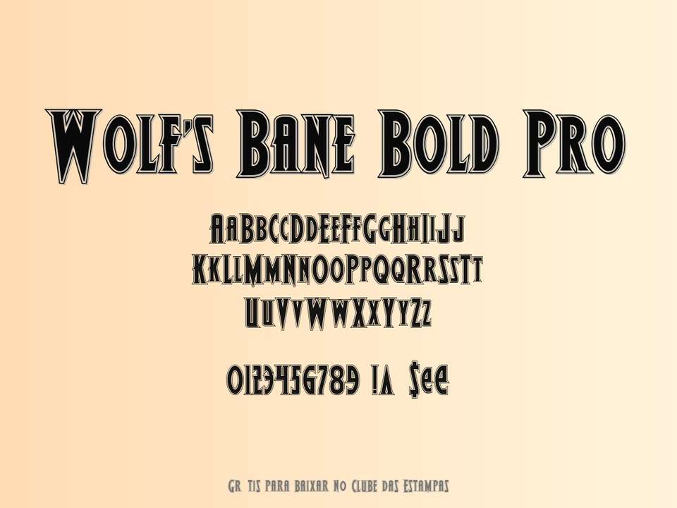 Fonte Wolf's Bane Bold Pro Grátis Para Baixar