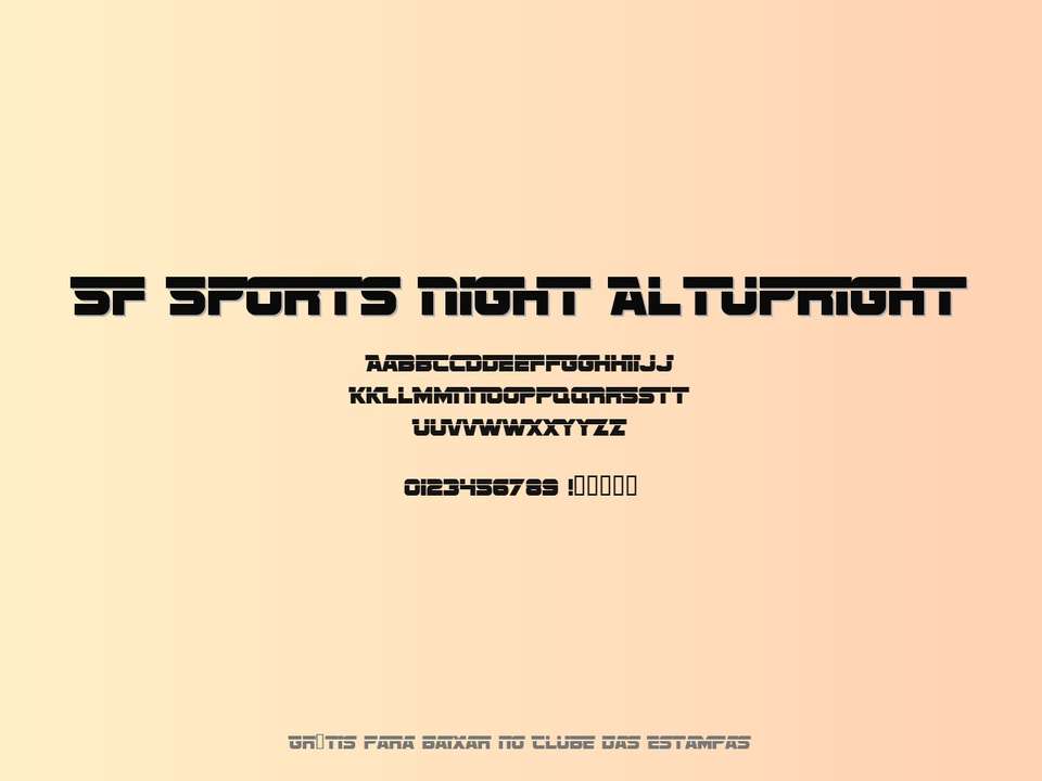 Fonte Sf Sports Night Altupright Grátis Para Baixar