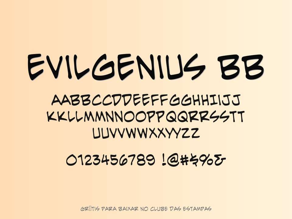 Fonte Evilgenius Bb Grátis Para Baixar